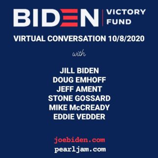 Pearl Jam: una videoconferenza con Jill Biden e Doug Emhoff