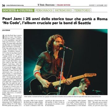 Pearl Jam: No Code e i 25 anni dallo storico concerto a Roma