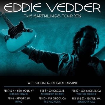 Eddie Vedder in tour negli Stati Uniti con gli Earthlings in febbraio
