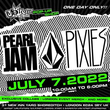 Volcom presents the Pearl Jam X Pixies pop-up shop